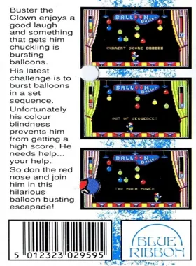 Balloon Buster (1989)(Blue Ribbon) box cover back